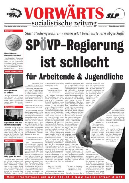 für Arbeitende & Jugendliche - SLP