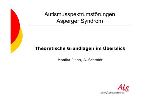 Autismusspektrumstörungen Asperger Syndrom - Netzwerk ...