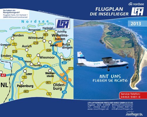 FLUGPLAN - Luftverkehr Friesland Harle