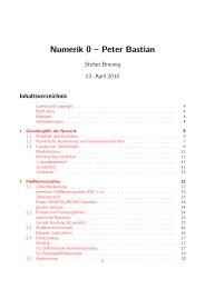 Numerik 0 WS 09/10 Peter Bastian - Fachschaft MathPhys an der ...