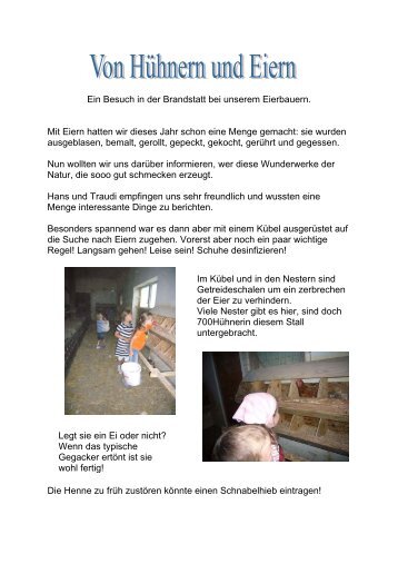 Ein Besuch in der Brandstatt bei unserem Eierbauern ... - Vorderstoder