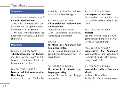 Ausgabe 04/09 Dez-Mrz - Bürgerverein Linde eV
