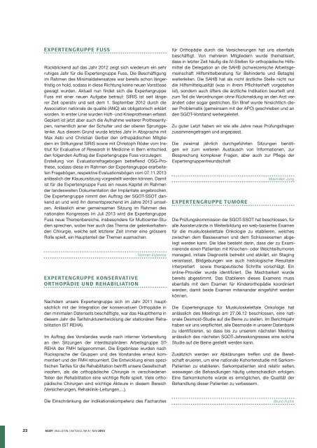 editorial – jahresbericht 2012 - 2013 - Schweizerische Gesellschaft ...