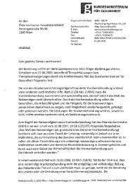 Brief vom Bundesministerium für Gesundheit