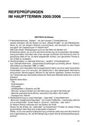 REIFEPRÜFUNGEN IM HAUPTTERMIN 2005/2006