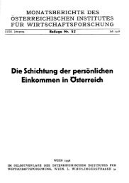 Die Schichtung der persönlichen Einkommen in Dsferreich - Wifo