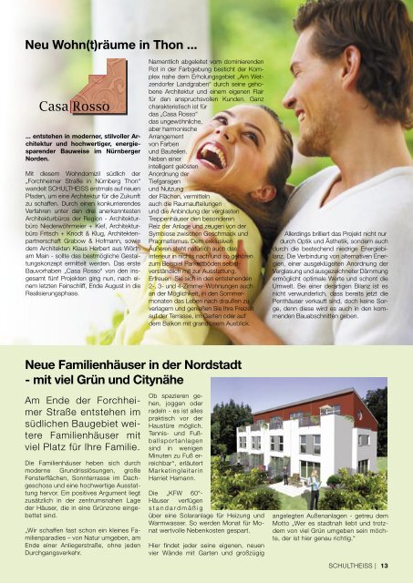 Magazin - SCHULTHEISS Wohnbau AG