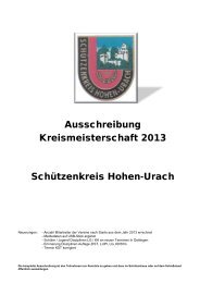 Württembergischer Schützenverband 1850 e - Schützenkreis Hohen ...