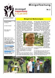 Minigolfzeitung Nr. 2 - Deutscher Minigolfsport Verband