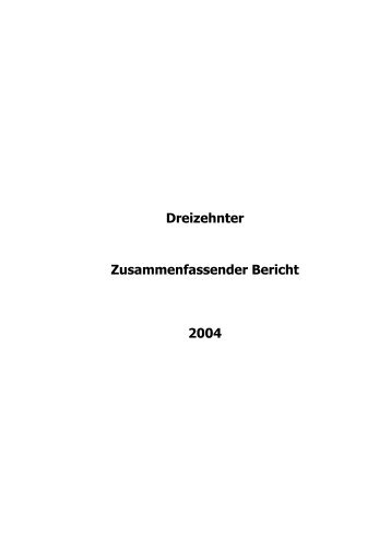 Dreizehnter Zusammenfassender Bericht 2004 - Hessischer ...