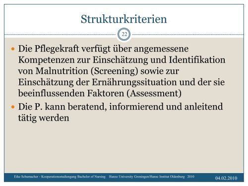 Ernährungsscreening auf der Intensivstation - Hanse Institut ...