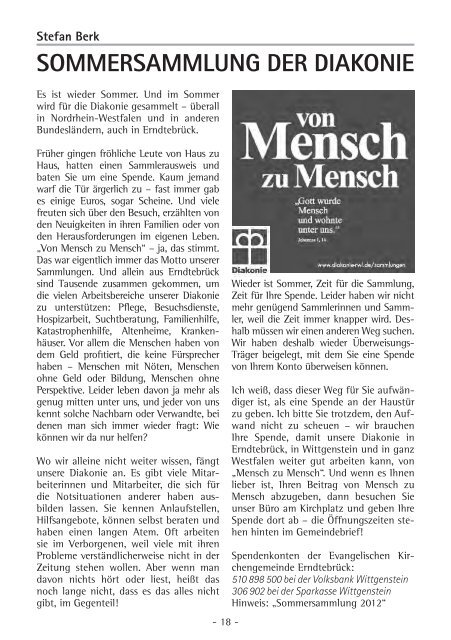 Gemeindebrief - Kirchenkreis Wittgenstein