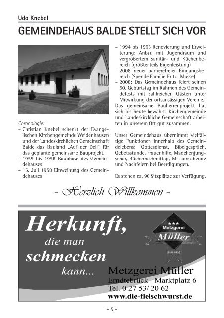 Gemeindebrief - Kirchenkreis Wittgenstein