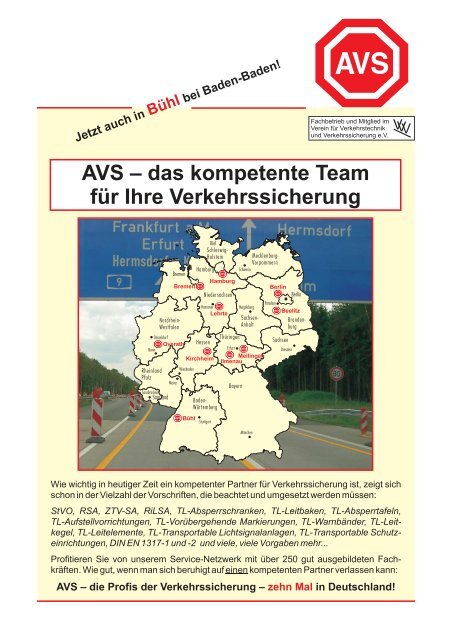 Imagebroschüre der AVS-Gruppe - Peter Berghaus Verkehrstechnik