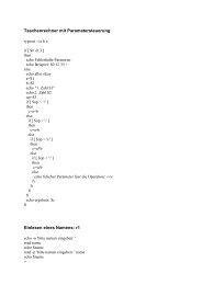 Taschenrechner mit Parametersteuerung Einlesen eines Namens: r1