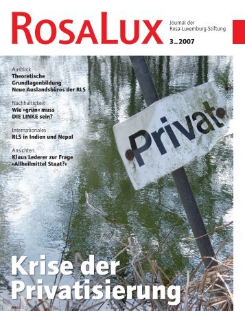 Krise der Privatisierung - Rosa-Luxemburg-Stiftung