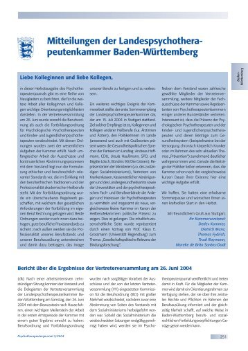 Heft 3 / 2004 - LPK Baden-Württemberg