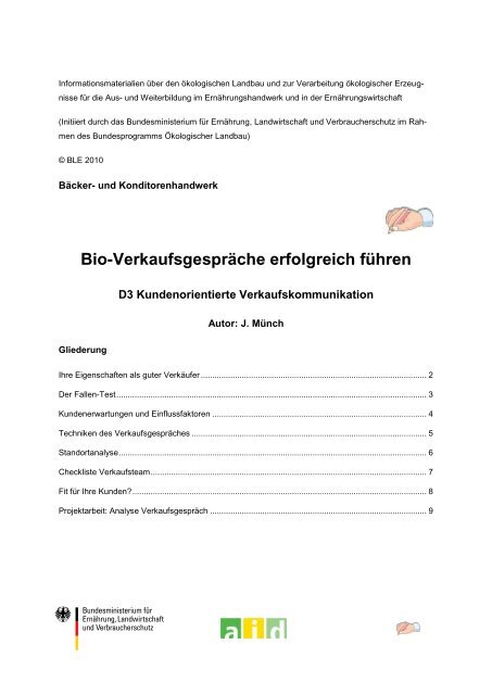 Bio Verkaufsgesprache Erfolgreich Fuhren Oekolandbau De