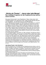 „Nichts als Theater“ – davon aber jede Menge!