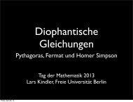 Pythagoras, Fermat und Homer Simpson - Freie Universität Berlin