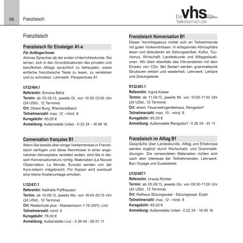 Programm 2/2013 - kvhs Neuwied eV