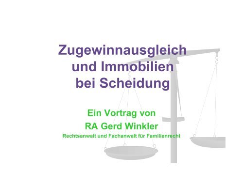 Zugewinnausgleich Und Immobilien Bei Scheidung Anwaltskanzlei