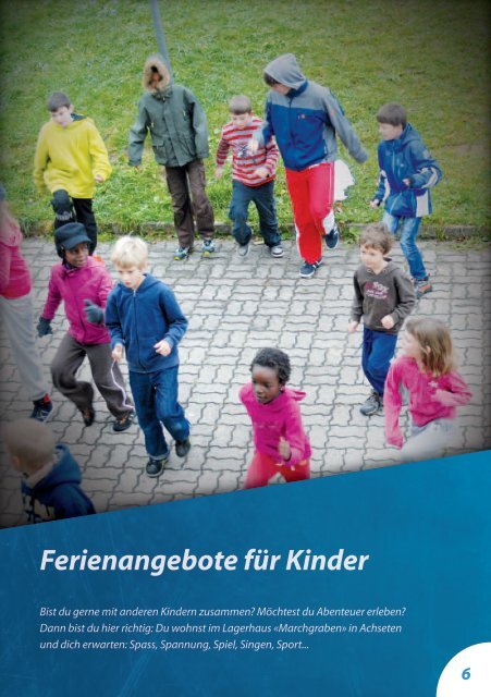 Ferienlager ANGEBOTE 2013 - Blaues Kreuz, Fachstelle für ...