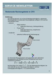 Rotierende Rechengebiete in CFX - Cadfem