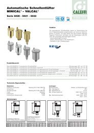 Automatische Schnellentlüfter MINICAL® – VALCAL - Caleffi