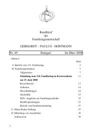 Rundbrief der Familiengemeinschaft GEBHARDT – PAULUS ...