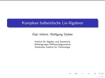 Komplexe halbeinfache Lie-Algebren