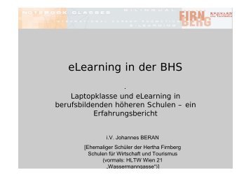 Präsentation - eLearning - Didaktik Fachtagung