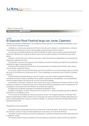 El Epecuén Rock Festival larga con Javier Calamaro - La Nueva ...