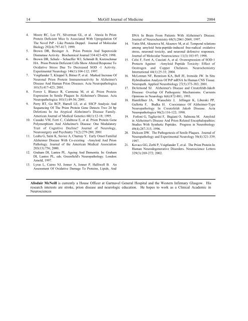 A Molecular Analysis Of Prion Protein Expression In Alzheimer's ...