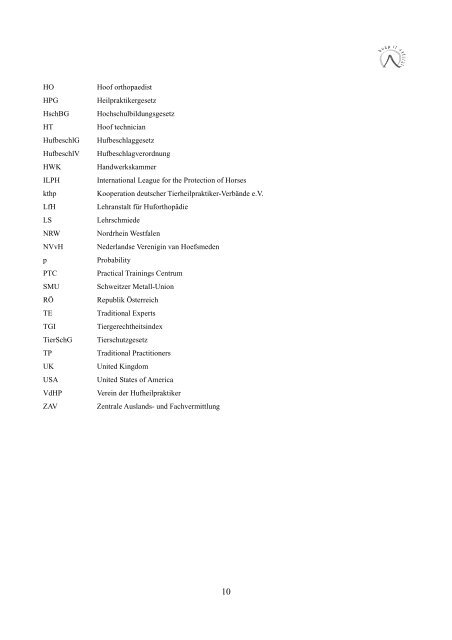 Bachelor Thesis - Christina Kuenen - Hufpfleger