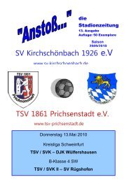 SV Kirchschönbach 1926 e.V TSV 1861 Prichsenstadt e.V.