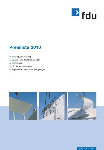 Preisliste 2010 - fdu