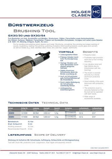 Bürstwerkzeug Brushing Tool - HOLGER CLASEN