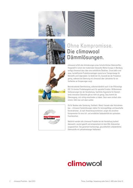 Climowool Preisliste / Katalog - Aisla