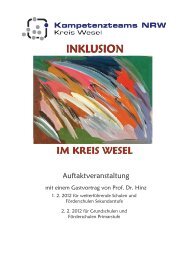 Inklusion - Auftaktveranstaltung - Dokumentation - Fortbildung NRW