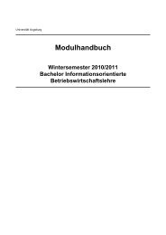 Modulhandbuch Bachelor Wiinf 2010 Wiwi Universität - 