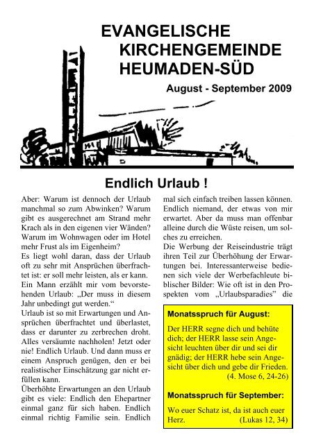 Word Pro - 2009-8Text.lwp - Evang. Kirchengemeinde Heumaden-Süd