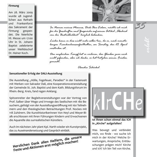"Bewegungsmelder" Ausgabe 1/2009 - Kirchen-in-refrath.de