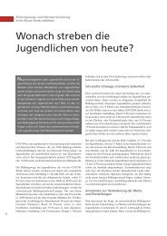 Wonach streben die Jugendlichen von heute? - terra cognita