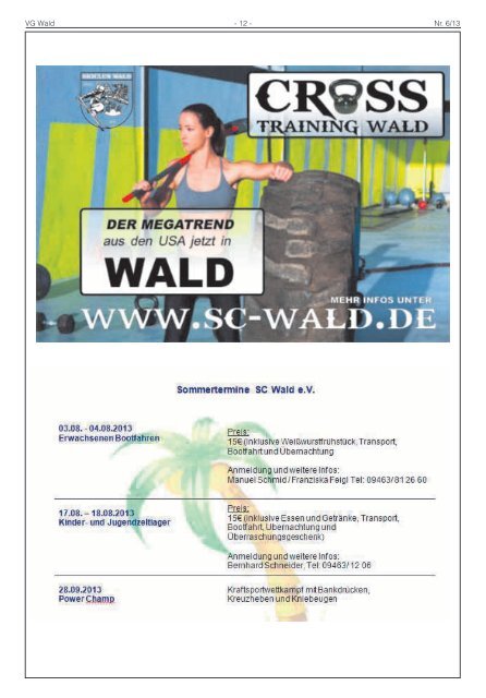 Wahlhelfer für Landtagswahl am 15.09.2013 und ... - Gemeinde WALD