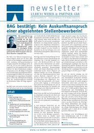 Ausgabe 3/2013 - Ulrich Weber & Partner GbR