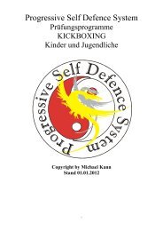 Prüfungsprogramm Kickboxing (Kinder und Jugendliche)