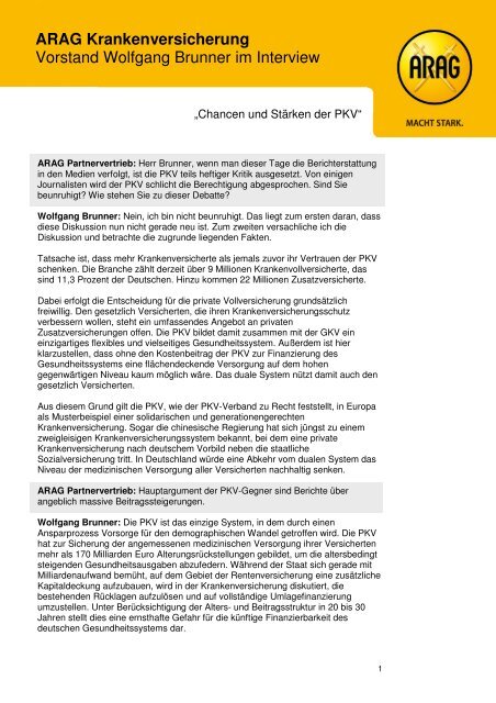 78 0 Kb Pdf Wolfgang Brunner Chancen Und Starken Der Pkv