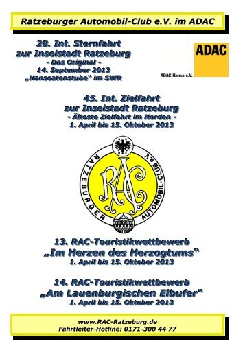 Seite 1 - Ratzeburger Automobil-Club eV im ADAC