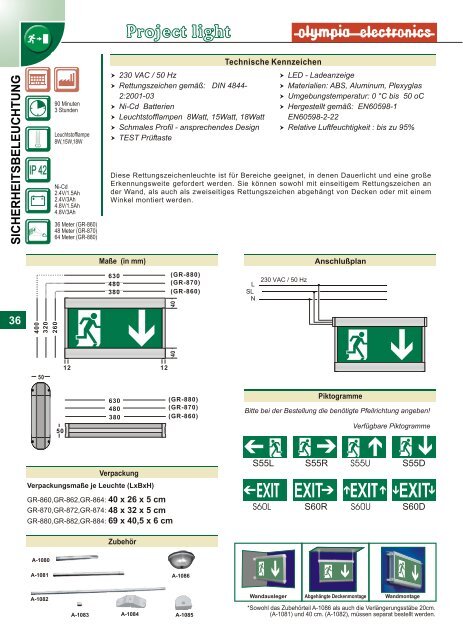 sicherheitsbeleuchtung - Olympia-electronics